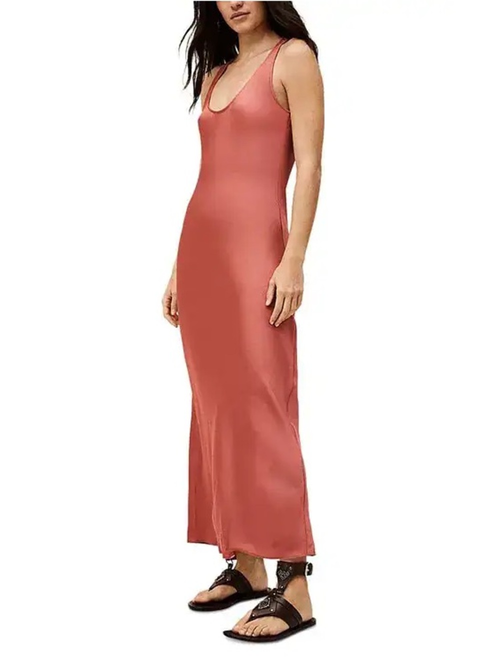 ba&sh Slip Maxi Dress in Dusty Rose